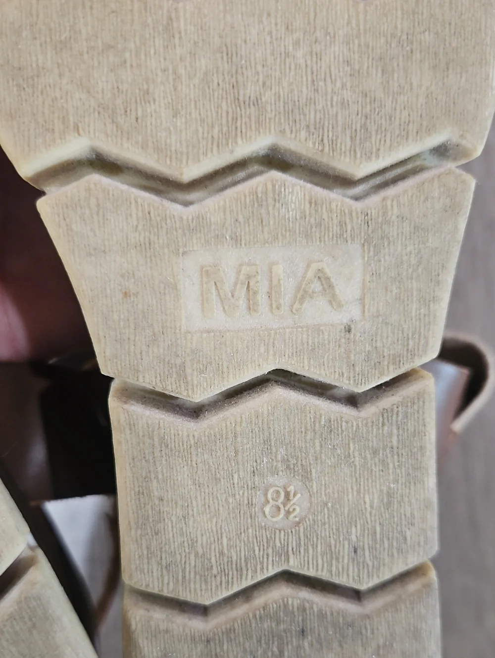 MIA Adley wedge  brown & tan women's sandals size 8.5